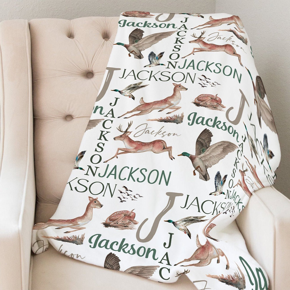  Personalized Hunting Baby Blankets,Mallard Duck Baby Hunter  Decor,Deer Hunter Baby,Hunting And Fishing Nursery,Camo Hunting  Blanket,Hunting Design Blanket,Hunting Themed Baby,Fishing And Hunting Décor  : Baby