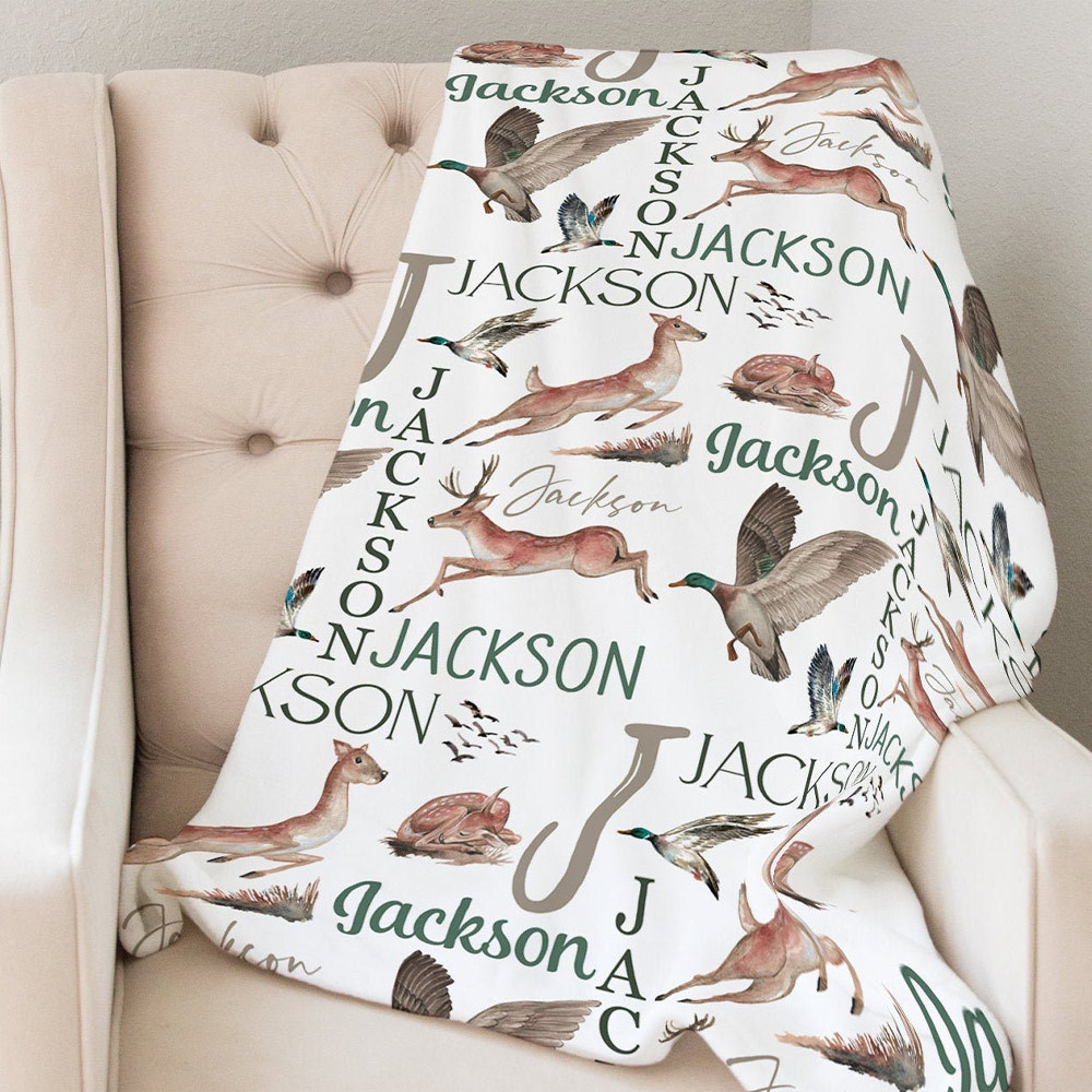 Personalized Mallard Duck Baby Blanket