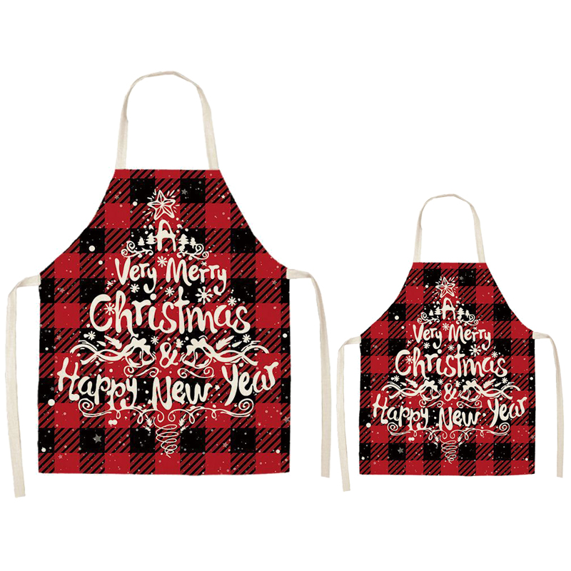 Very Merry Christmas Tree Apron Sets For Adult&Kids