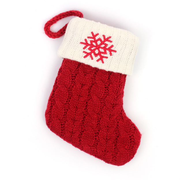 Christmas Socks Knitted Embroidered Alphabet Socks