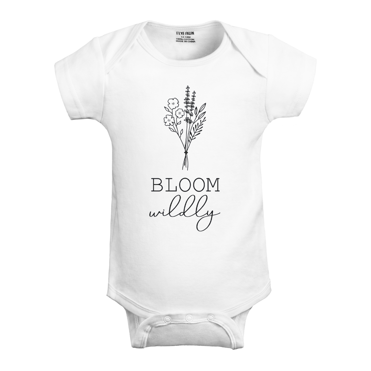 3 Colors Bloom Wildly Baby Girl Bodysuit