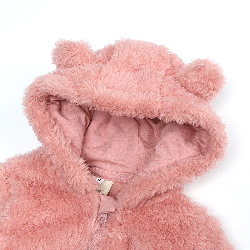 Cute Plush Bear Ears Romper