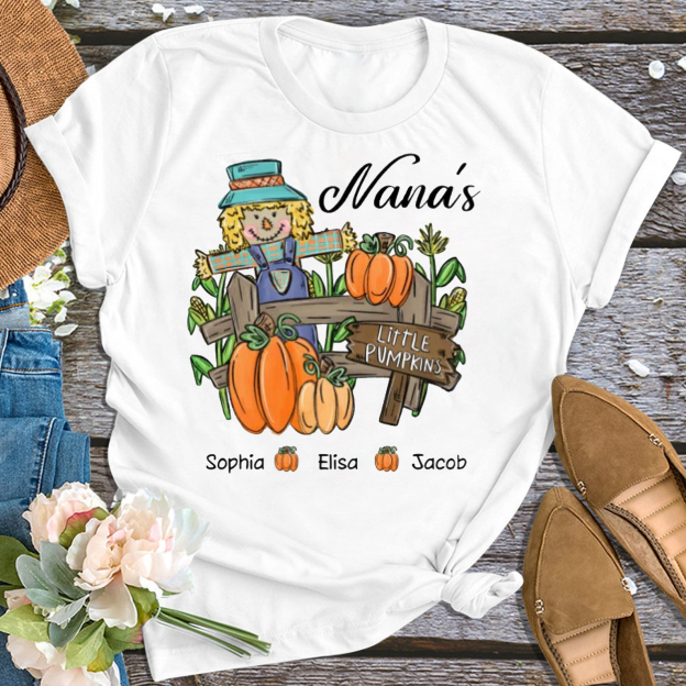 Scarecrow Thanksgiving Personalized Grandma Shirt 