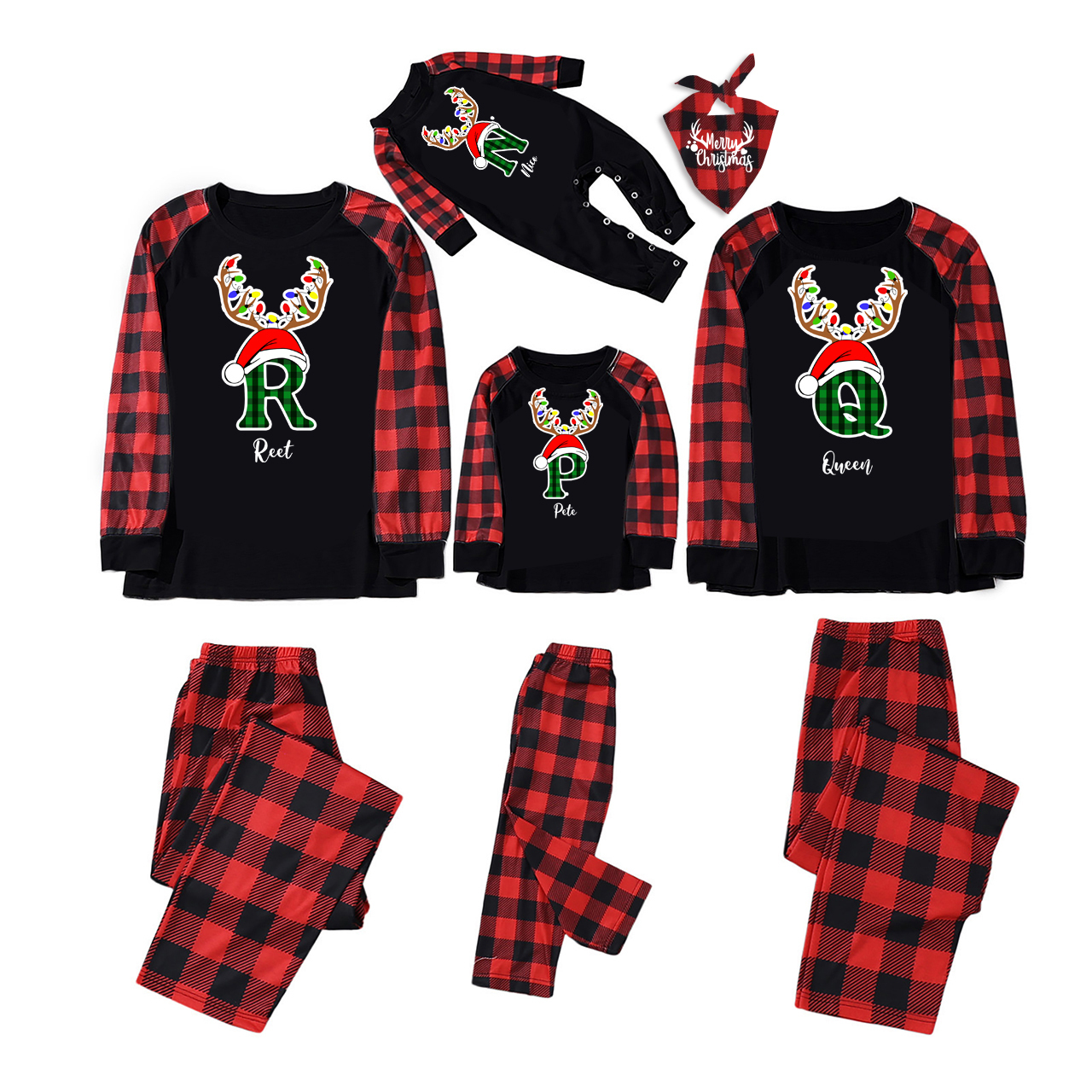 Antlers Christmas Family Matching Pajamas