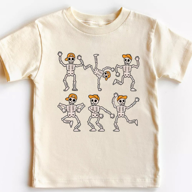 Dancing Skeleton Halloween Shirts For Kids