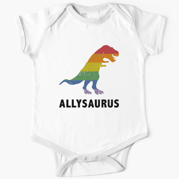 Family Allysaurus LGBTQ Shirt & Baby Bodysuit