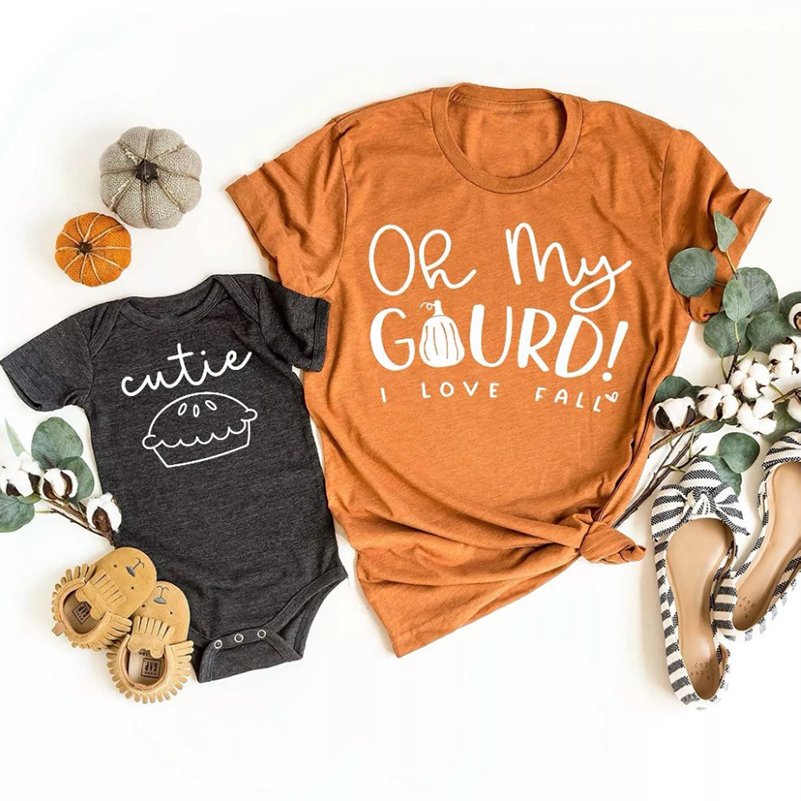 Mommy and Me Oh My Gourd Family Matching Shirt 