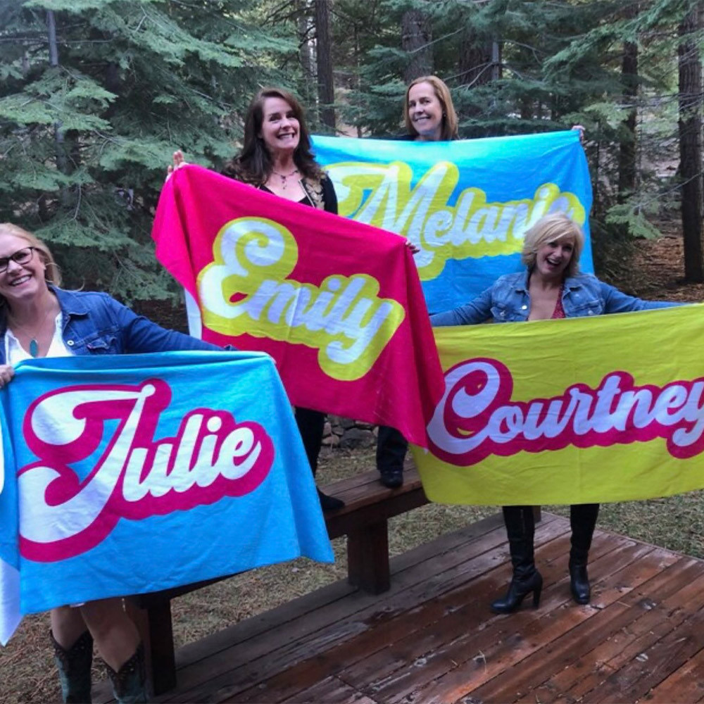 Personalized Name Vintage Family Beach Towel