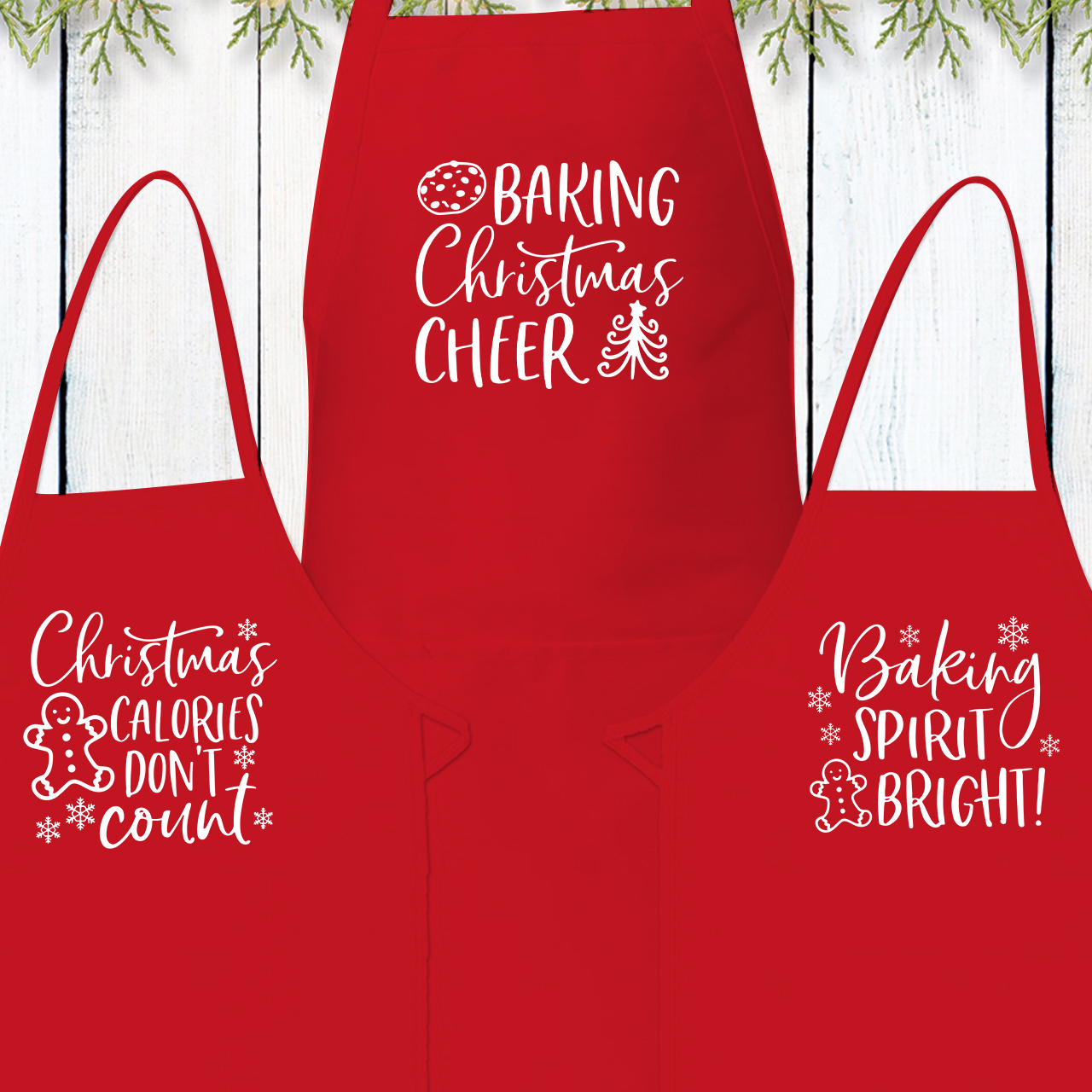 Christmas Baking Crew Collection Apron Sets For Adult&Kids