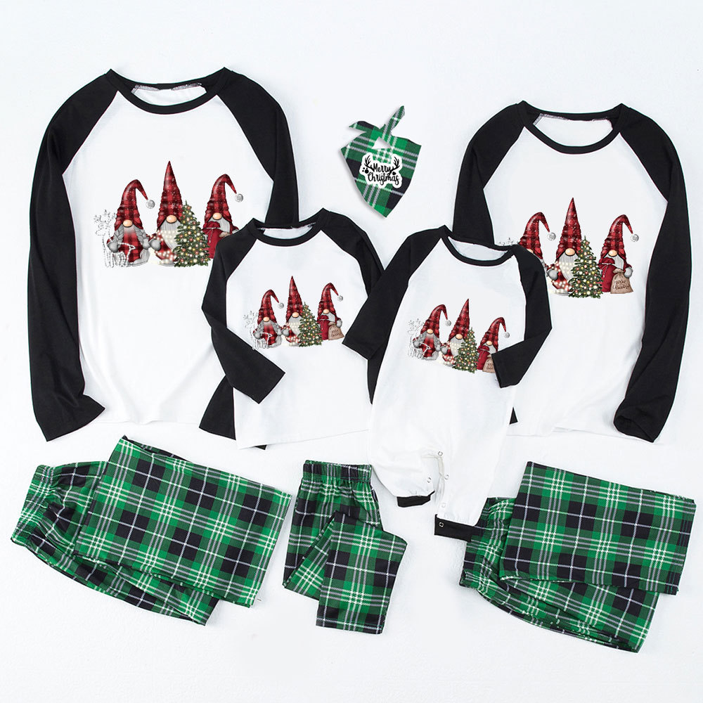 Buffalo Plaid Gnomes Family Christmas Pajamas