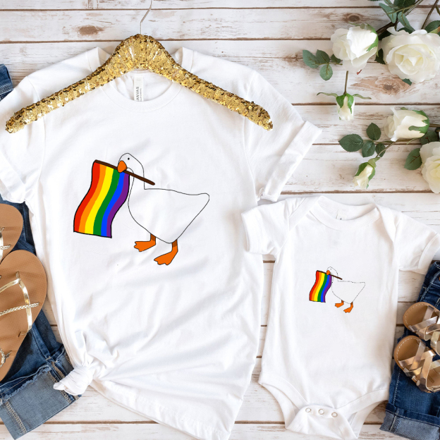 Family Pride Duck LGBTQ Shirt & Baby Bodysuit