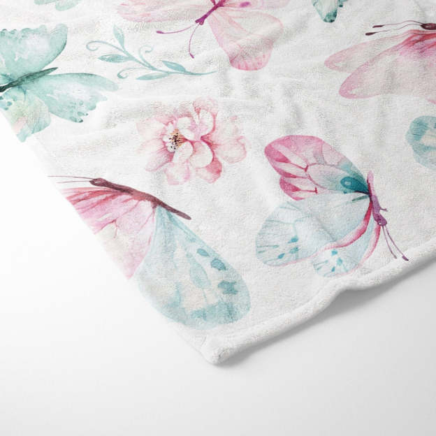 Butterfly Nursery Baby Flannel Blanket