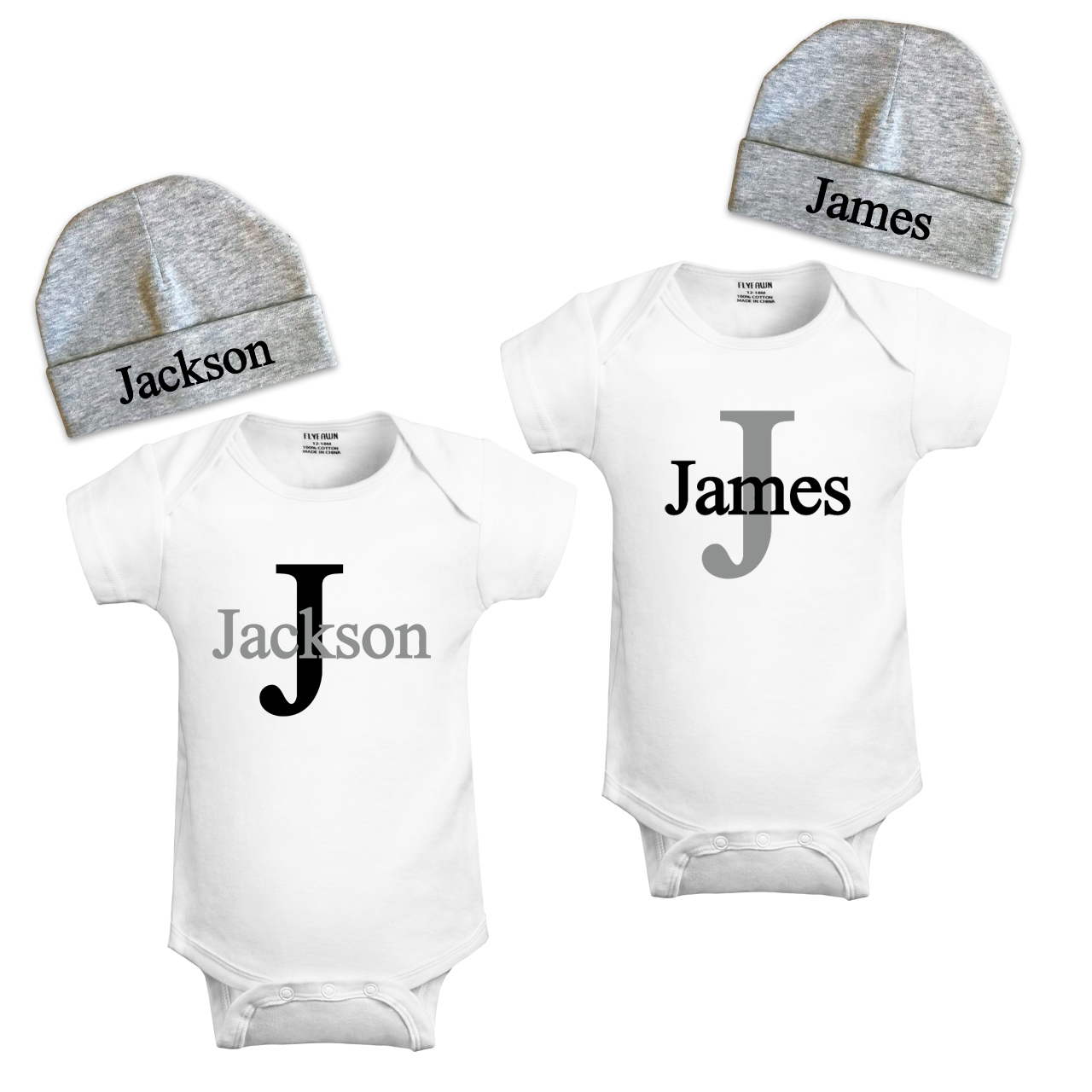 Monogram Twin Bodysuits