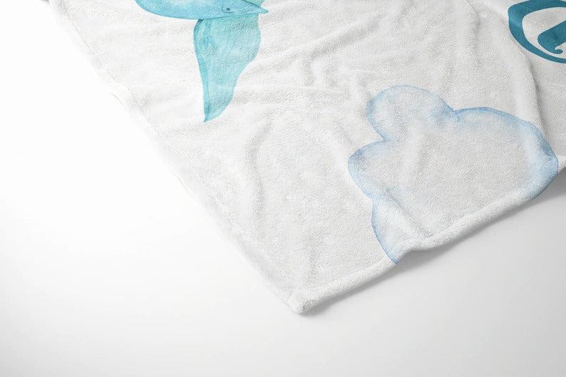 Personalized Dinosaur World Baby Boy Flannel Blanket