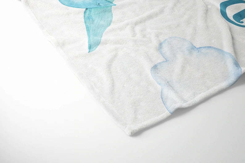 Personalized Dinosaur World Baby Boy Flannel Blanket