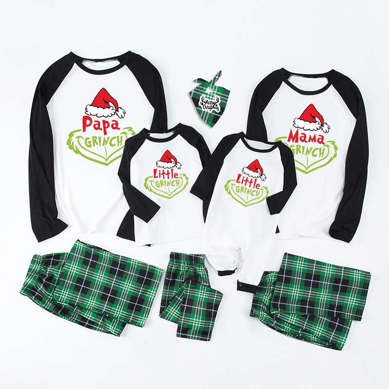 Green Heart Christmas Family Matching Pajamas