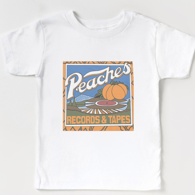 Vintage Fashion Peaches Records Tapes T-shirt