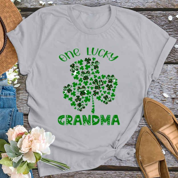 Lucky Grandma Personalized Shirt