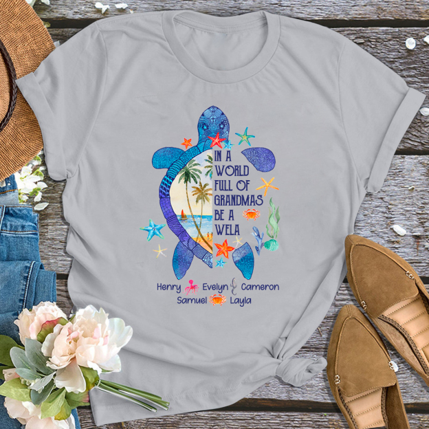 World Full Of Grandmas Personalized Shirt
