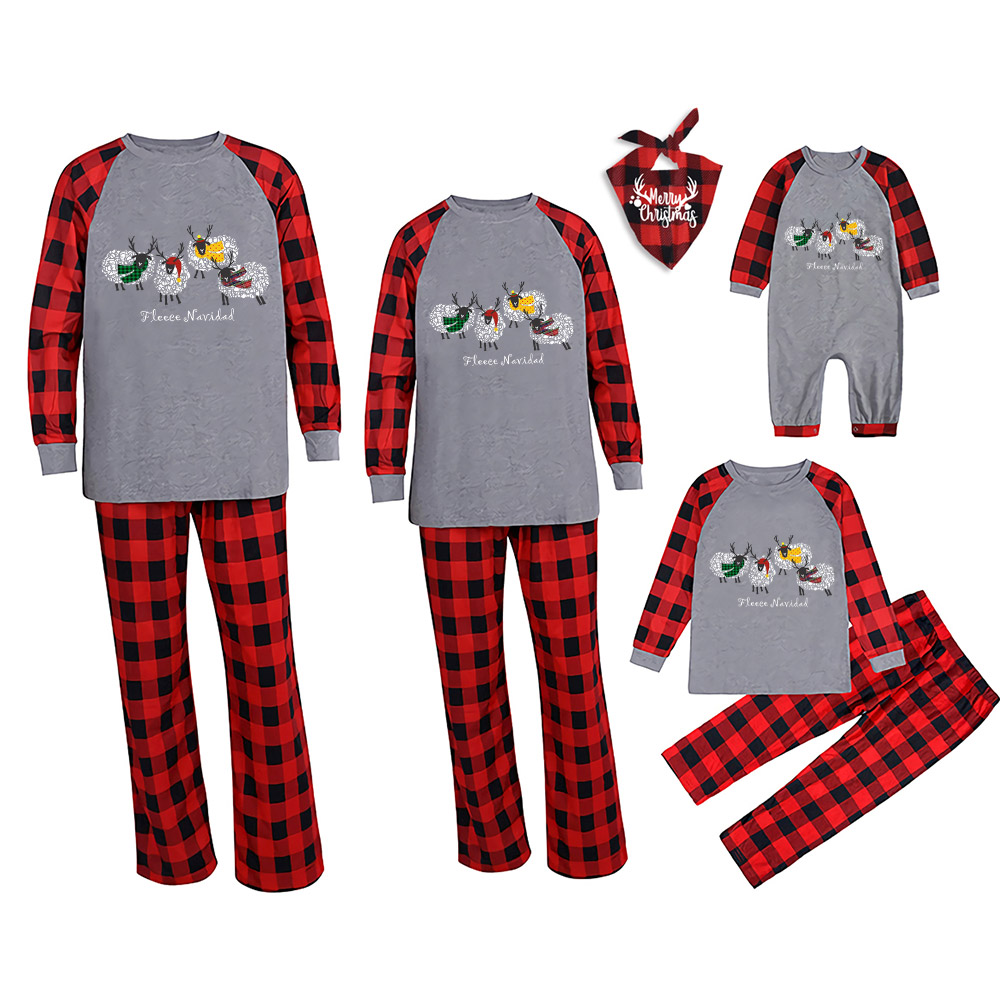 Fleece Navidad Christmas Family Pajamas Sale-Beepumpkin™