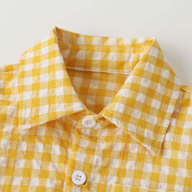 4 Colors Baby Boy Girl Collar Shirt Jumpsuit