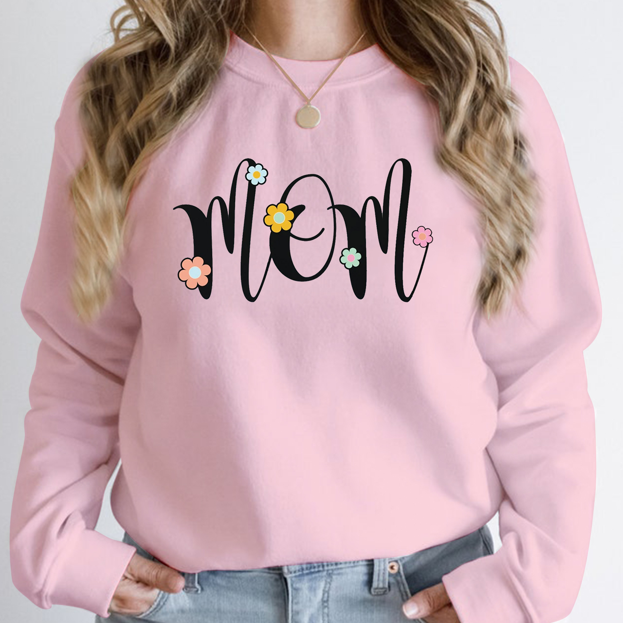 Retro Floral Mom Club Sweatshirt