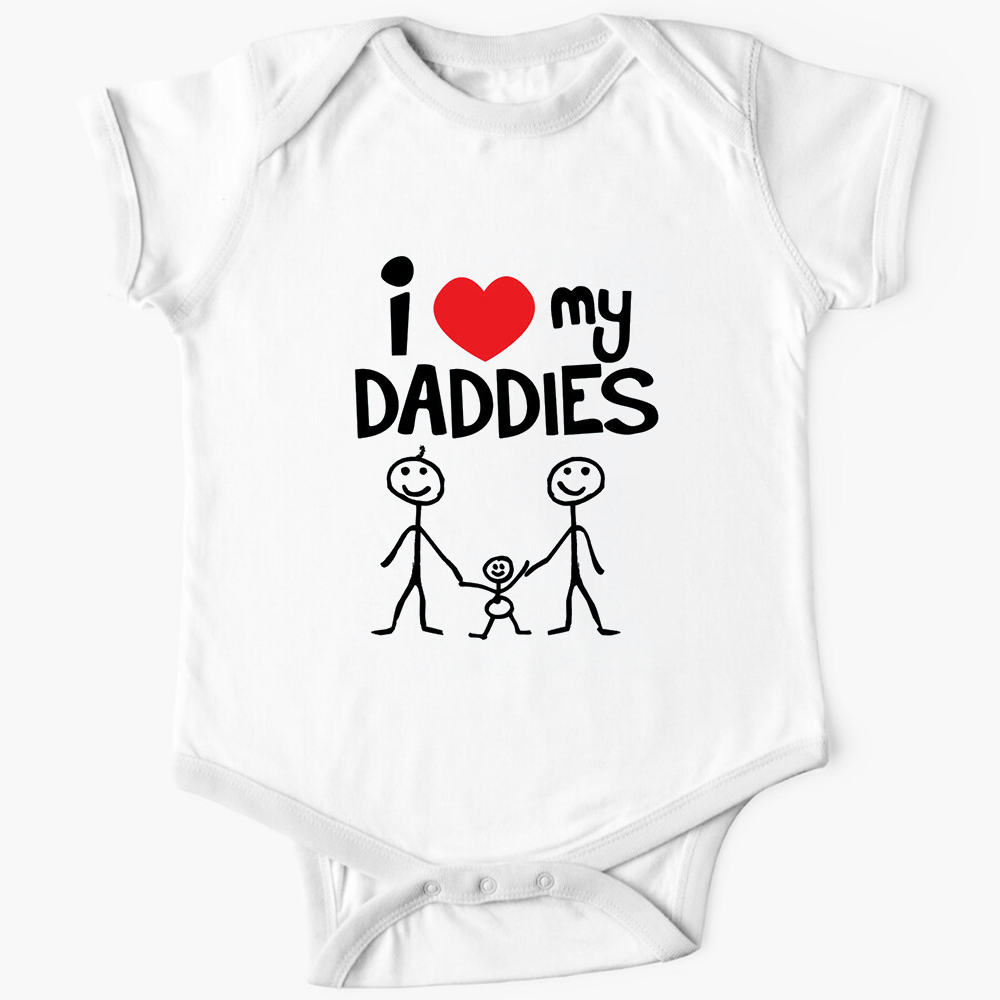 I Heart My Daddies LGBTQ Baby Bodysuit