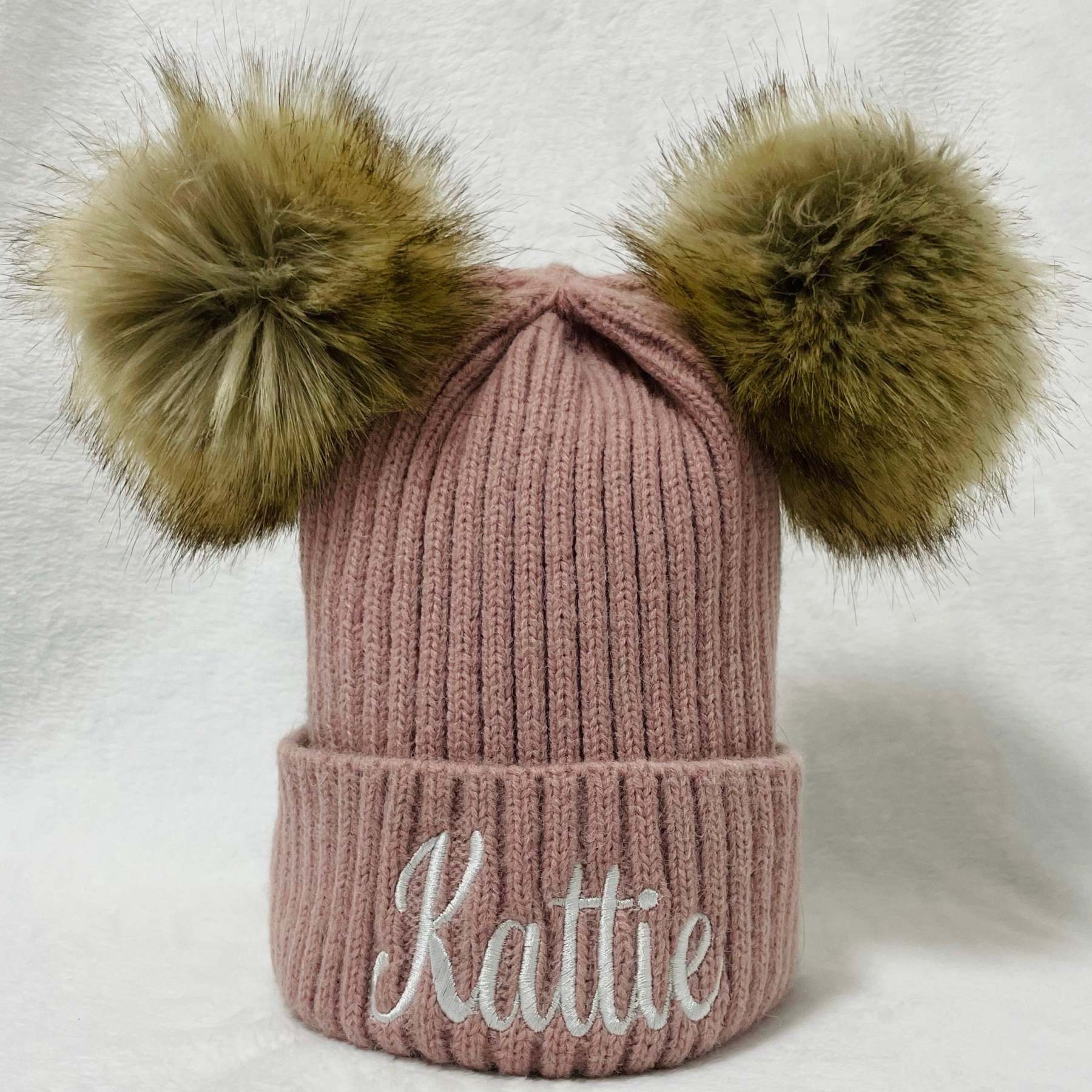 Personalized Double Ball Embroidered Hat