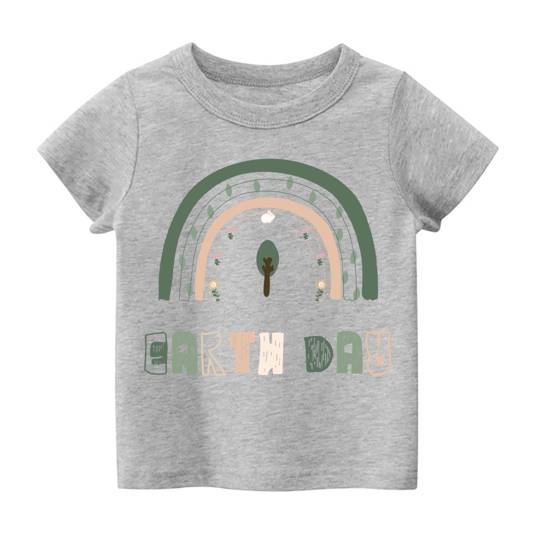 Rainbow Retro Wavy Text Love Earth Toddler Shirt