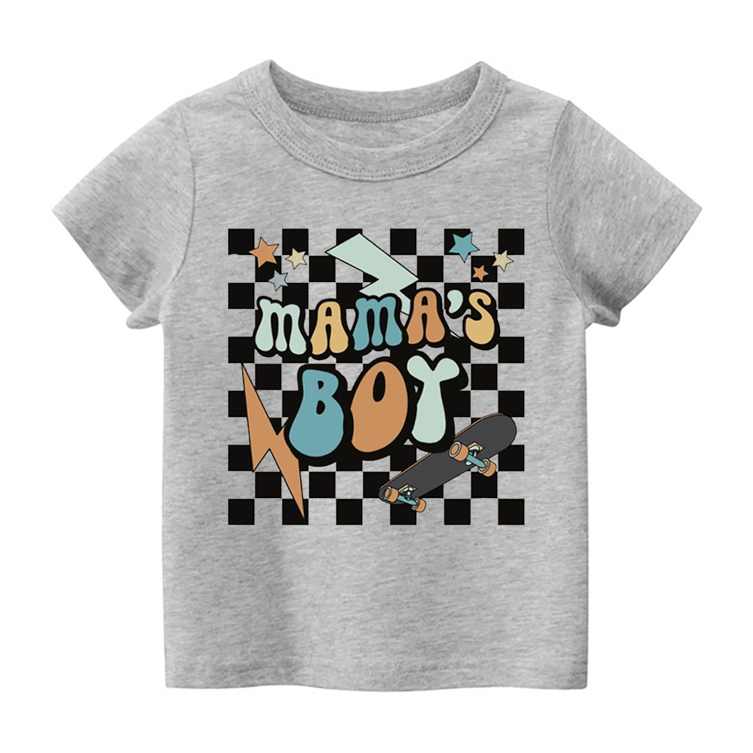 Mama's Boy Retro Skater Kids T-Shirt