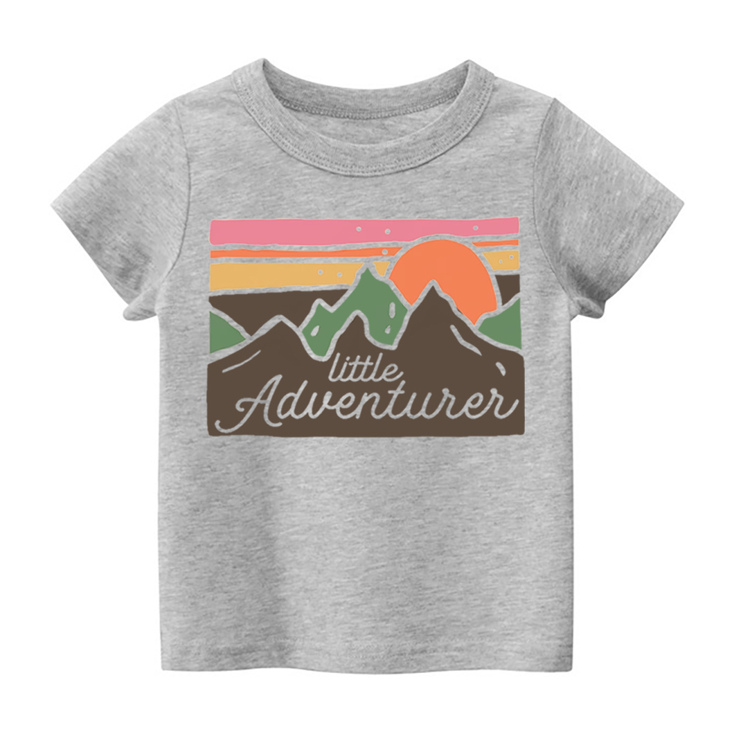 Little Adventurer Cute Mountains Kids T-Shirt