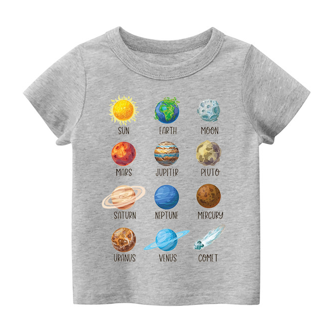  Planets Astronaut Earth Day Kids T-Shirt