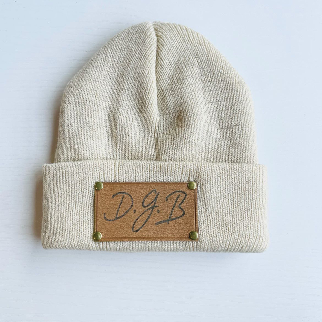 Signature Beanie/hat (Vegan Leather Patch)