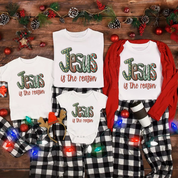 Jesus Is the Reason Christian Christmas Family Matching Shirt