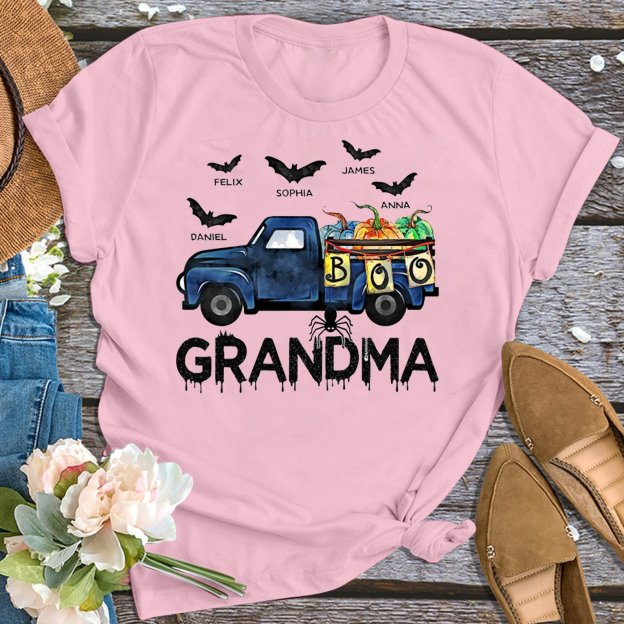 Boo Car Thanksgiving Personalized Grandma Shirt 