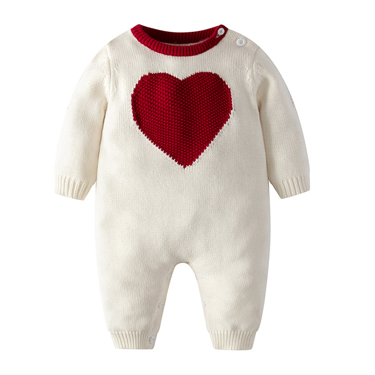 Baby Knit Romper -Love