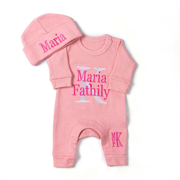 Personalized Baby Rompers Sets (Big Letters)