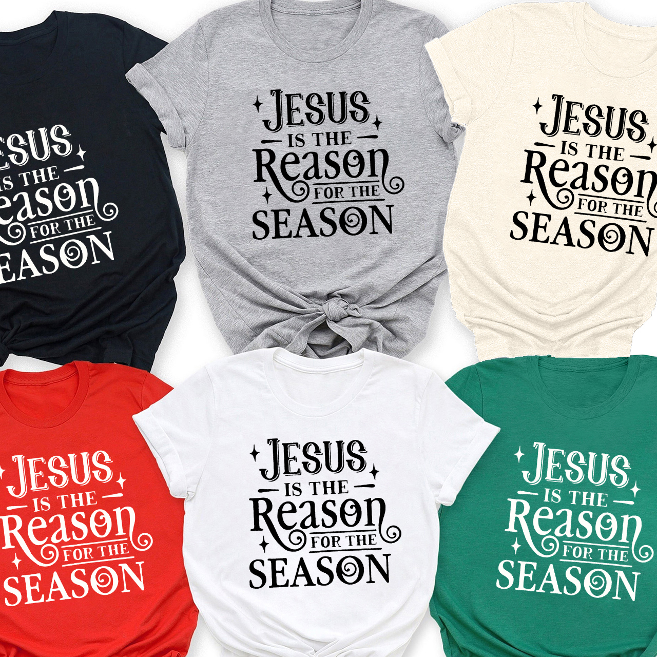 Jesus Is The Reason For Season Christmas Family Matching Shirt