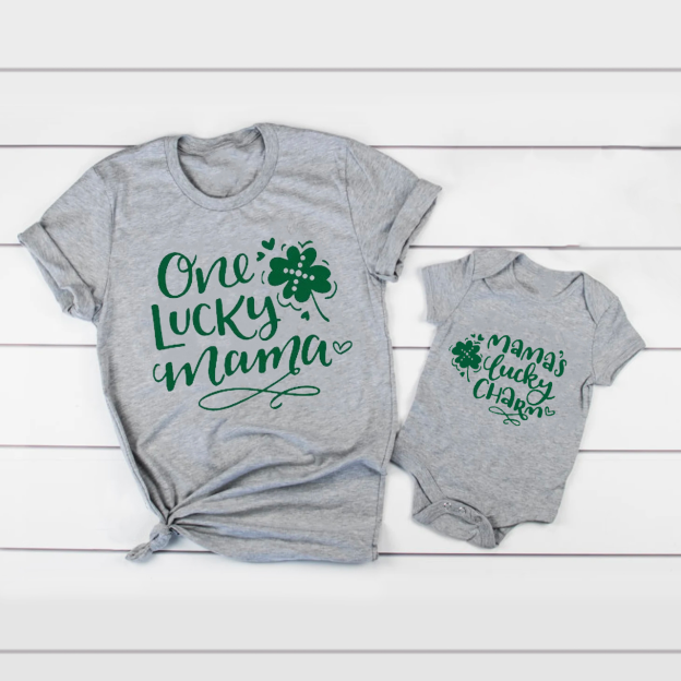 One Lucky Mama ＆ Mom's Lucky Charm St Patrick's Day Shirts