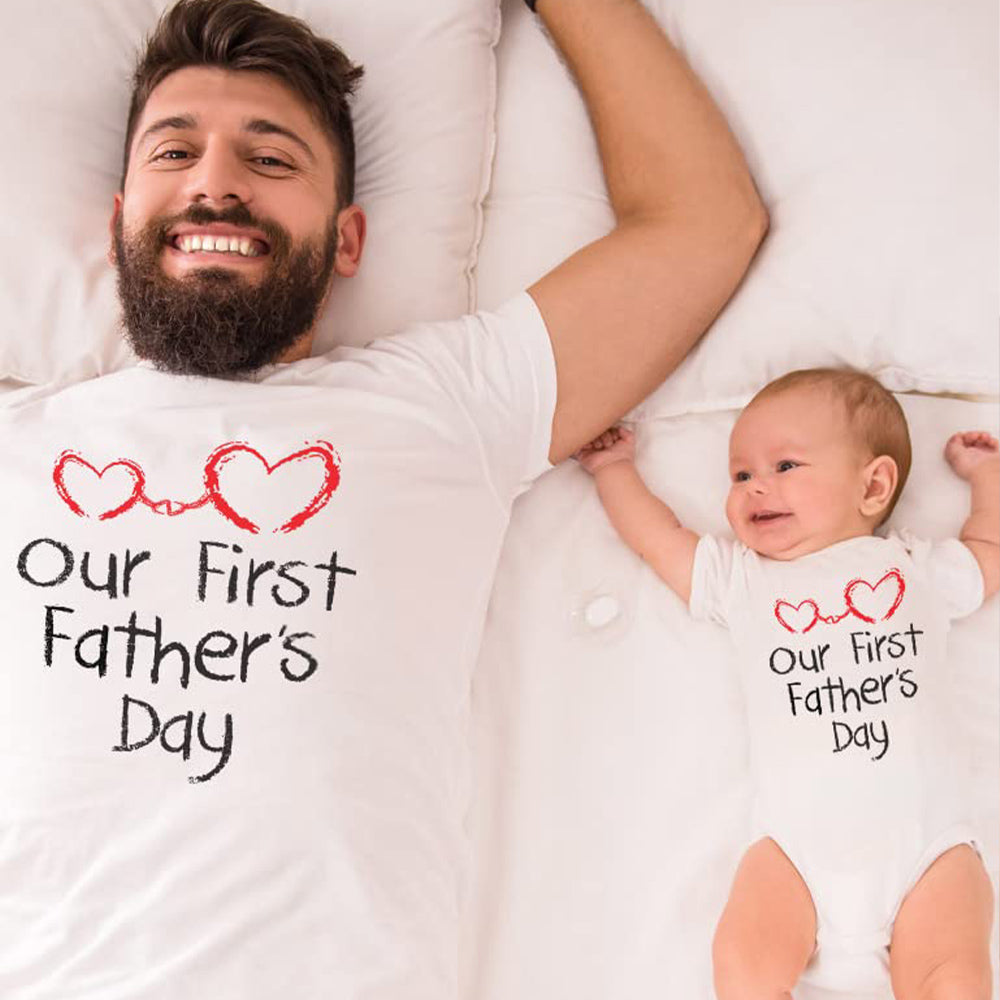 Our First Fathers Day Shirt & Baby Bodysuit