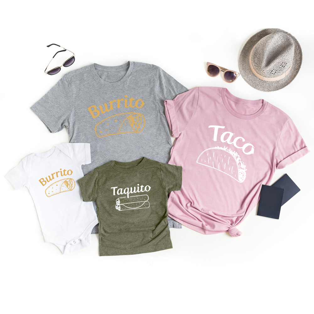 Burrito Taco Taquito Daily Family Matching Shirts