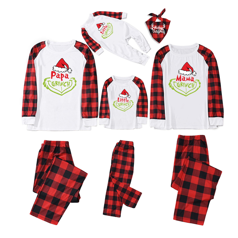 Green Heart Christmas Family Matching Pajamas
