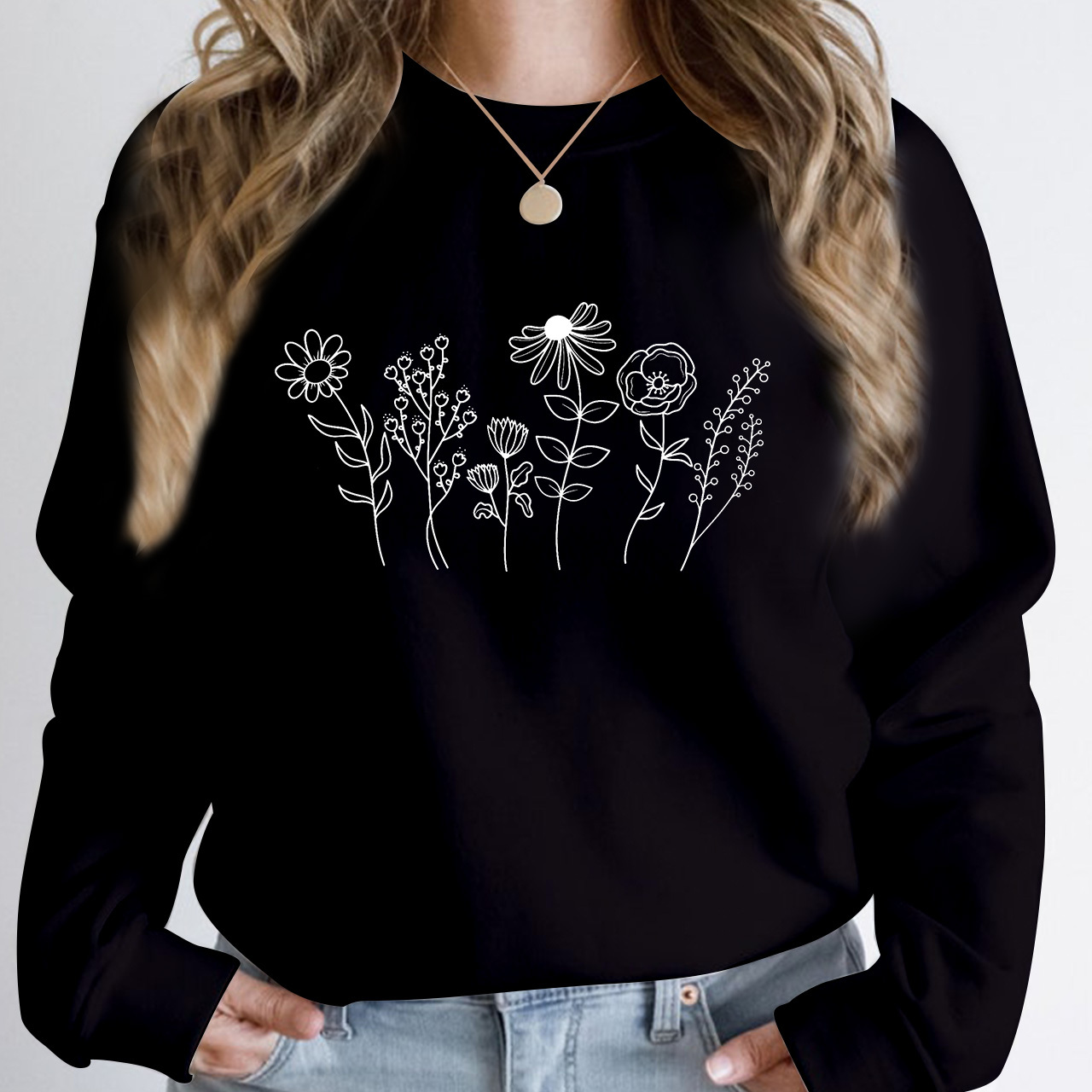 Nature Flower Sweatshirt For Mom