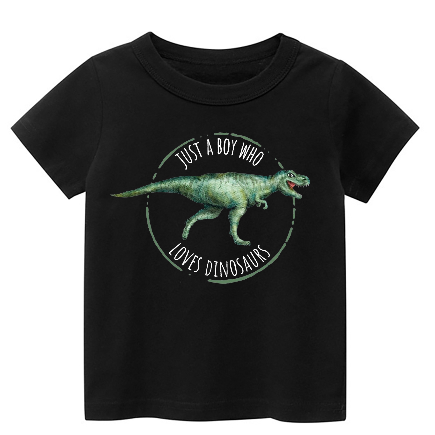 Just A Boy Who Loves Dinosaurs Kids Shirt
