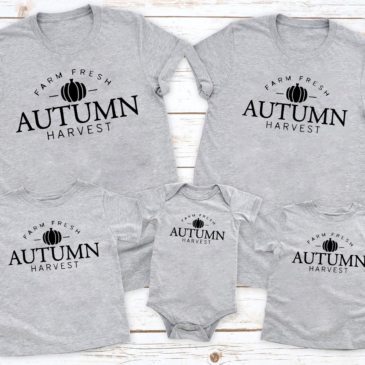 Thanksgiving  Autumn Harvest Family Matching Shirt