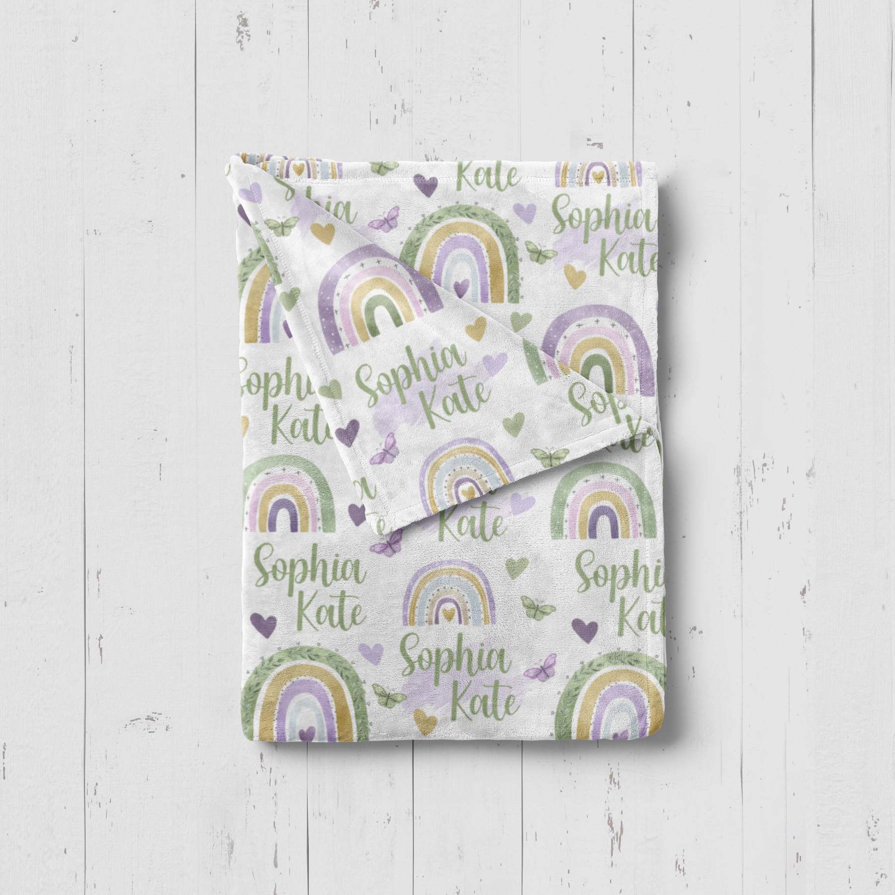 Rainbow  Baby Flannel Blanket