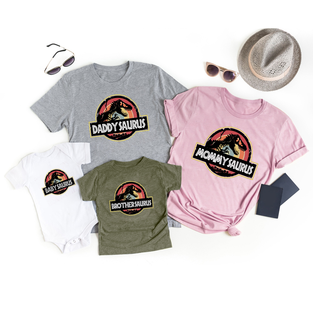Personalized Saurus Daily Family Matching Shirts