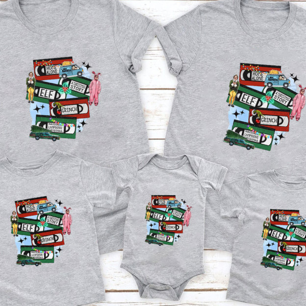 Christmas Music Cassette Family Matching Shirt