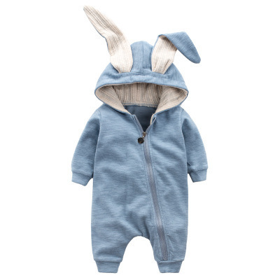 Personalized Baby Hooed Bunny Romper (Embroidery)