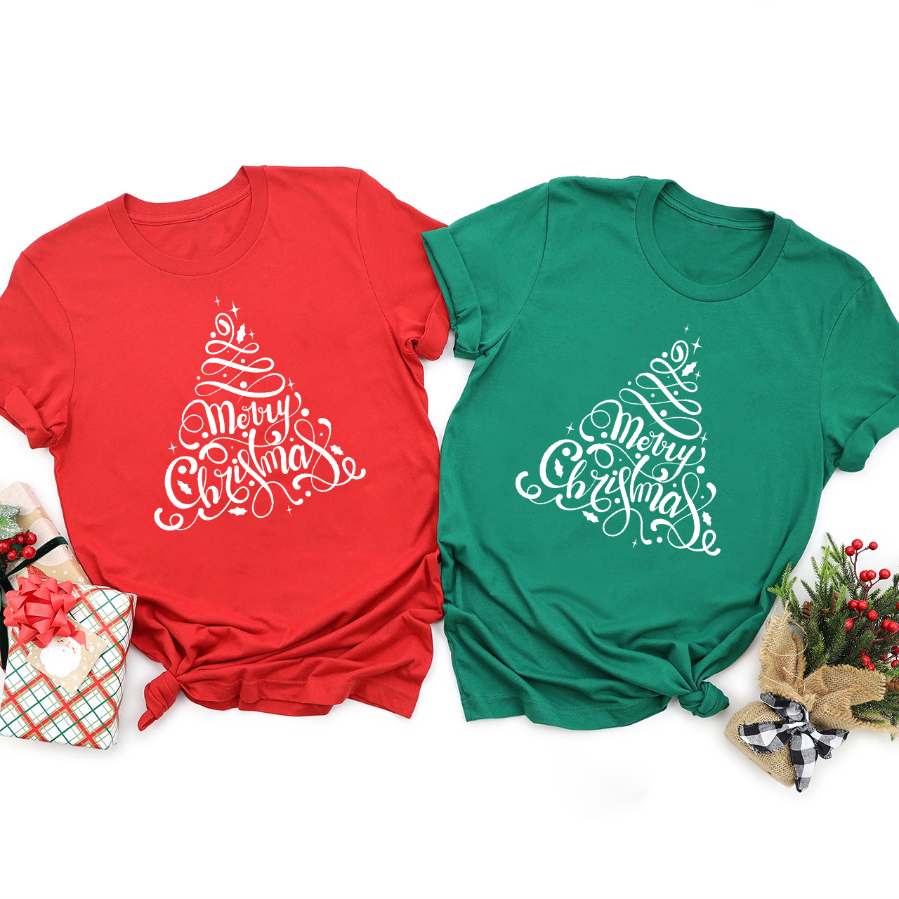 Merry Christmas Tree Family Matching Shirt